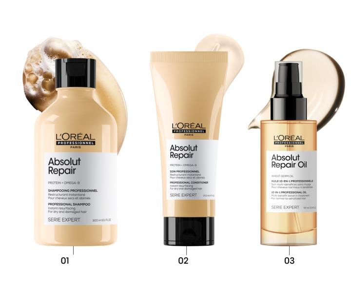 Rad pre such a pokoden vlasy LOral Professionnel Serie Expert Absolut Repair