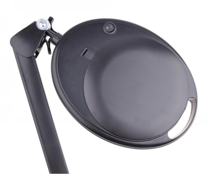 Zv��ovacia lupa s LED lampou na stojane aj s uchyten�m na st�l Weelko Mega+ Black - 5 dioptri�