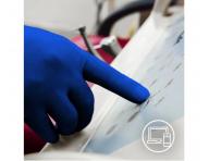 Latexov rukavice Espeon Latex Blue - 100 ks, modr, vekos L