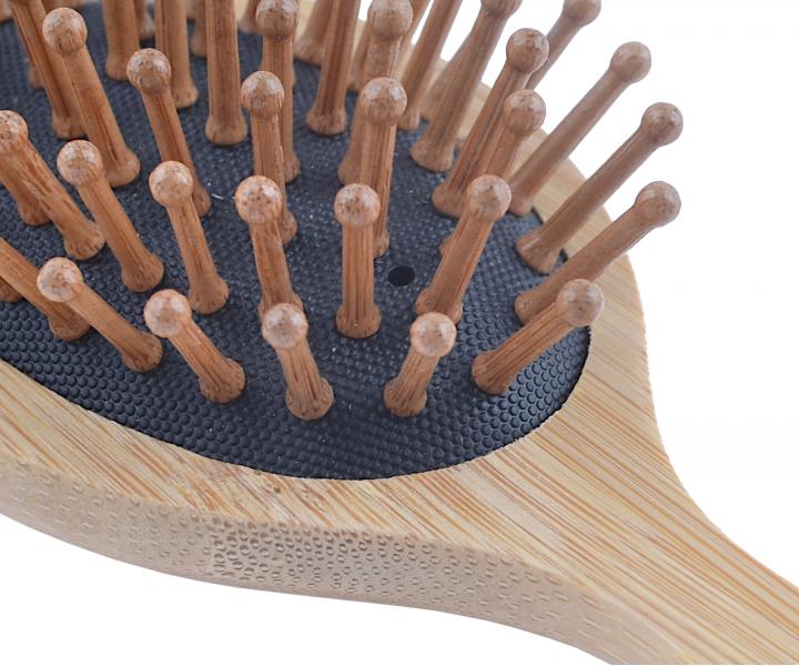 Bambusov masna kefa na vlasy Detail - Hair style Bamboo Brush