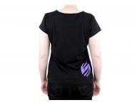 Triko s krtkym rukvom, okrhly vstrih - dmske, ierne XL