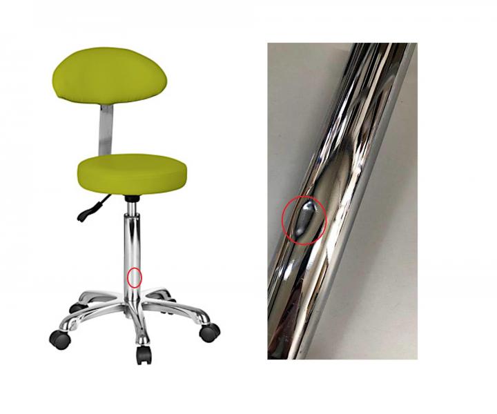 Taburet na kolieskach s opierkou Weelko FAST + - zelen� - II.akost, pretla�en�, bez origin�lneho oba