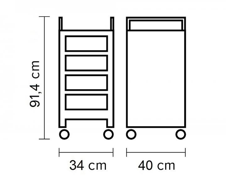 Kadern�cky pracovn� voz�k Hairway Ramon - bronzov�