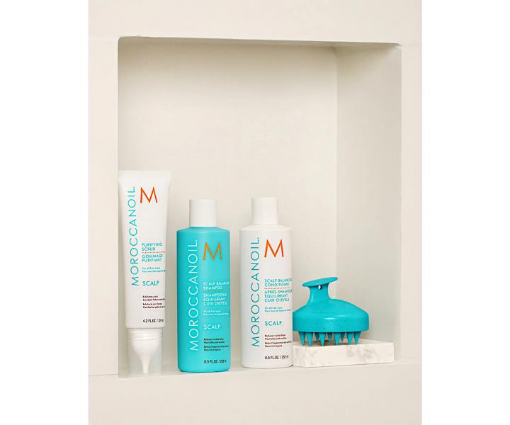 Predampnov istiaci peeling pre zdrav pokoku hlavy Moroccanoil Scalp Purifying Scrub - 125 ml