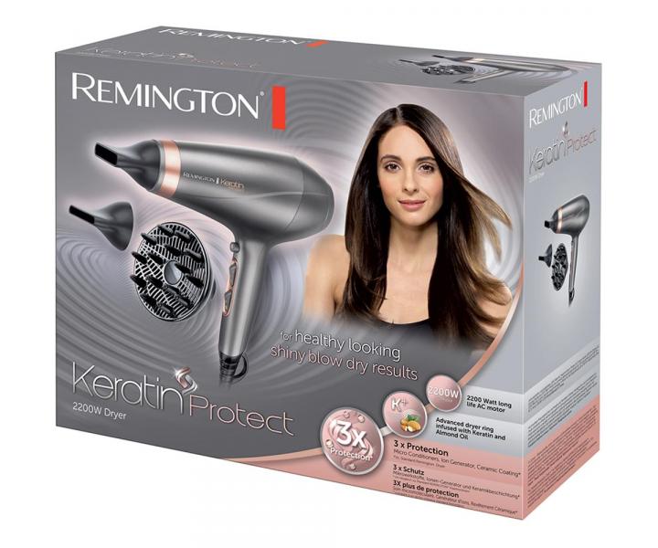 Fn na vlasy Remington Keratin Protect AC8820 - strieborn, 2200 W