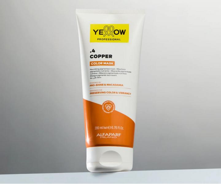 Vy�ivuj�ca maska s farebn�m pigmentom Yellow Professional Color Mask .4 Copper - meden�, 200 ml