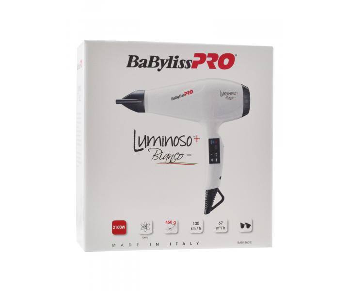 Fn na vlasy BaByliss Pre Luminoso Bianco-2100 W, biely