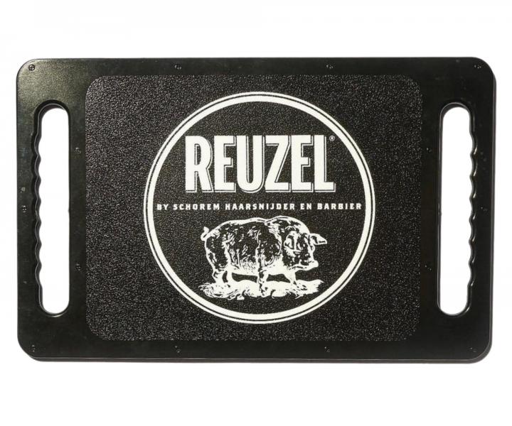 Barber zrkadlo s dvoma dradlami Reuzel Double Handled Mirror - ierne, 26x40 cm