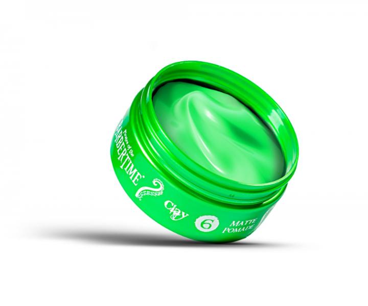 lov matujca pomda na vlasy so silnou fixciou Barbertime Clay Matte Pomade No. 6 - 150 ml