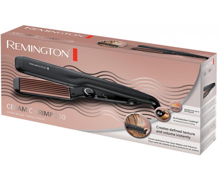 Krepovacie kliete na vlasy Remington S3580 Ceramic Crimp 220 - ierne - rozbalen, pokoden krabic
