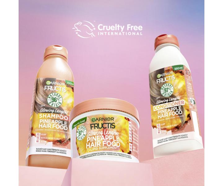 Rozjas�uj�ca maska pre dlh� vlasy Garnier Fructis Pineapple Hair Food 3 Usages Mask - 400 ml