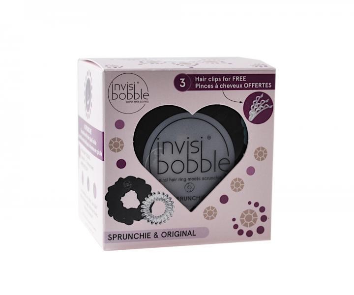 Sada �pir�lov�ch gumi�iek Invisibobble Sprunchie and Original + �pir�lov� sponky zadarmo