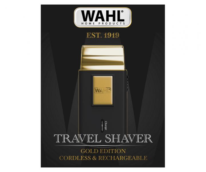 Cestovn holiaci strojek Wahl Travel Shaver Gold Edition - limitovan edcia