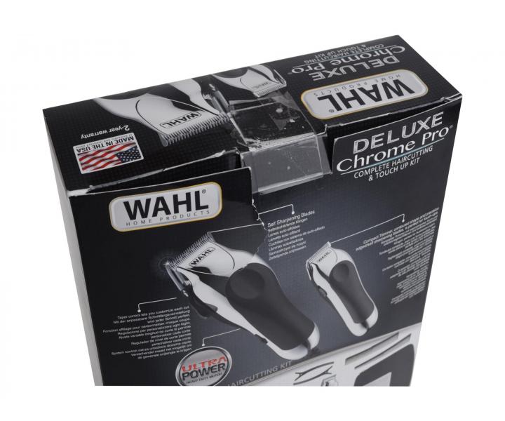 Stroj�ek a kont�rovacie stroj�ek Wahl Deluxe Chrome Pro 79524-2716 - pou�it�, po�koden� krabica