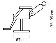 Kadern�cke barber kreslo Hairway Romeo - �ierne - II. akos� - odreniny na podstavci