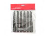Klipsy do vlasov Mila Technic - 10 cm, ierne - 6 ks