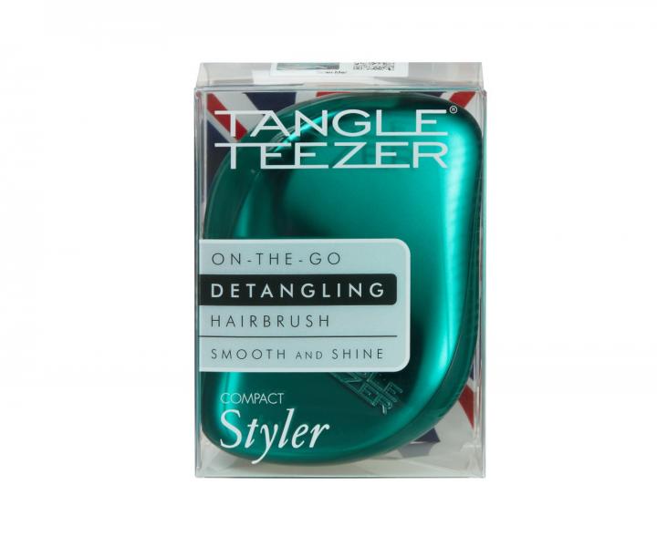 Kefa na rozesvanie vlasov Tangle Teezer Compact Styler Green Jungle - metalick zelen