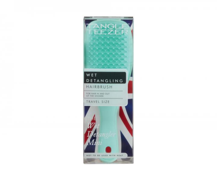 Cestovn kefa na rozesvanie vlasov Tangle Teezer The Wet Detangler Mini Sea Green - tyrkysov