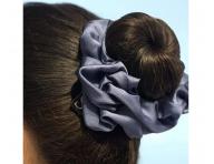 Ozdobn� �if�nov� gumi�ka do vlasov Sister Young Scrunchie Lilu Steel Blue - oce�ovo modr�