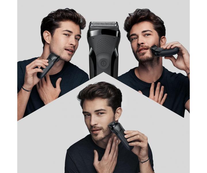 Planetov holiaci strojek so zastrihvaom Braun Series 3 Shave&Style - ierny