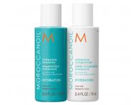 Cestovn� sada pre hydrat�ciu vlasov Moroccanoil Greetings From Hydration + kr�m na ruky a ta�ti�ka zadarmo