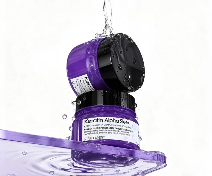 Maska pre uhladenie krepat�ch vlasov Lor�al Professionnel Serie Expert Keratin Alpha Sleek - 500 ml