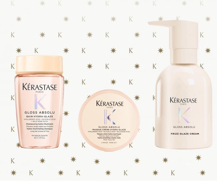 Dar�ekov� sada pre hydrat�ciu a rozjasnenie vlasov so sklonom ku krepovateniu K�rastase Gloss Absolu Set