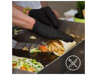 Latexov rukavice Espeon Latex Black - 100 ks, ierne, vekos M