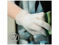 Latexov pdrovan rukavice Espeon Latex Fit - 100 ks, biele, vekos S