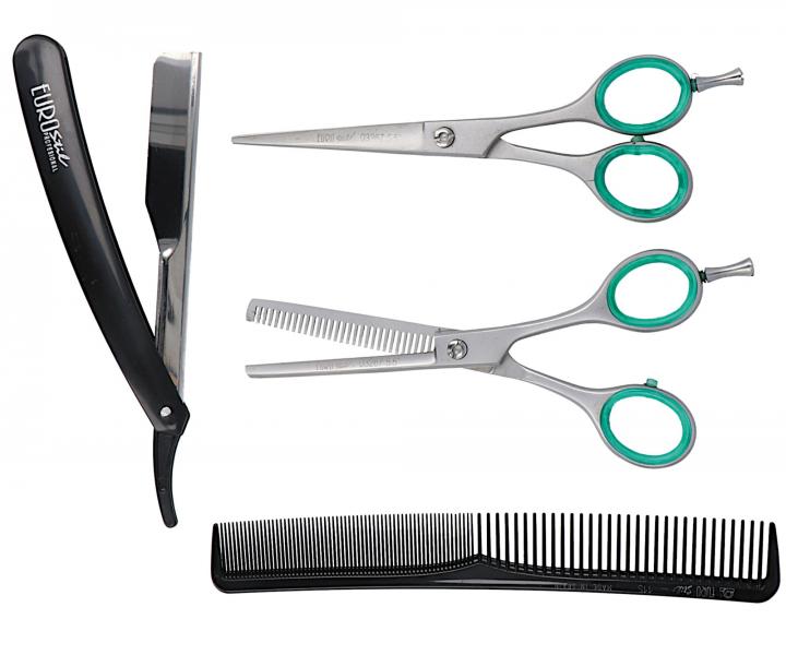 Sada profesionlnych kadernckych 5,5" a efilanch nonc 5,5" a britvy Eurostil Professional