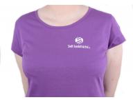 Tri�ko s kr�tkym ruk�vom, okr�hly v�strih - d�mske, fialov� M