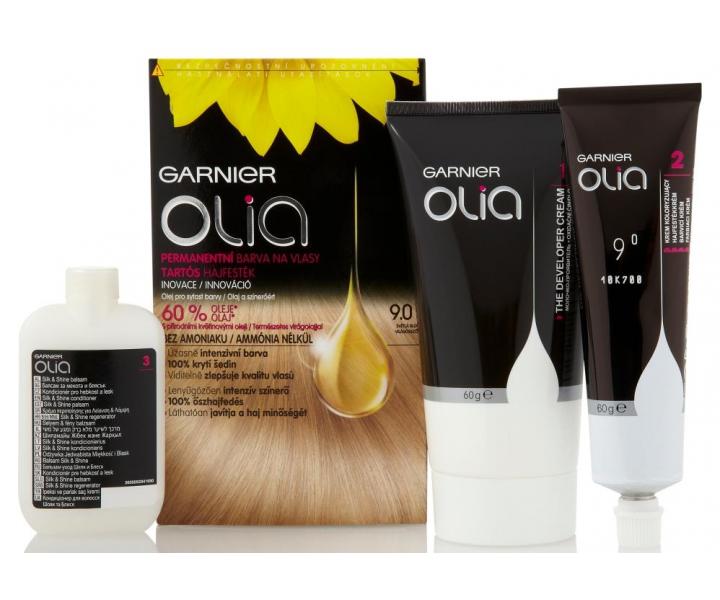 Permanentn� olejov� farba Garnier Olia 9.0 svetl� blond