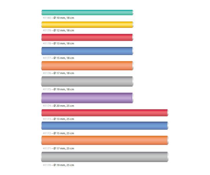 Ohybn natky na vlasy Hairway Flex - pr. 17 mm, oranov - 12 ks