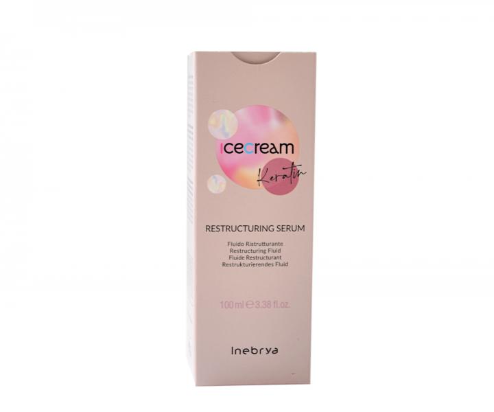 Rekontrukn srum pre pokoden vlasy Inebrya Ice Cream Keratin Restructuring Serum - 100 ml