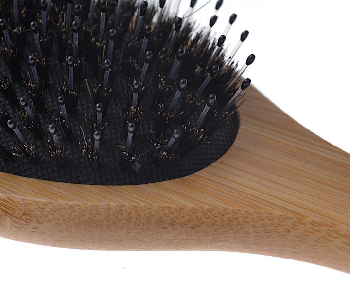 Bambusov kefa na vlasy s diviami a nylonovmi tetinami Detail - Hair Style - 7,5 x 22,5 cm