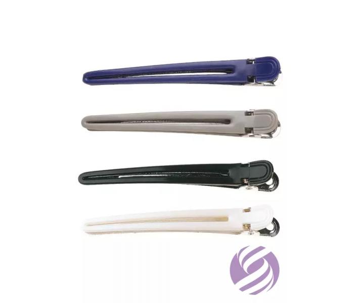 Klipsy do vlasov Sibel plast/hlink - 10 cm, farebn, 12 ks