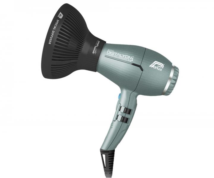 Set profesionlneho fnu na vlasy Parlux Digitalyon a difuzra Magic Sense - 2400 W, edo-zelen
