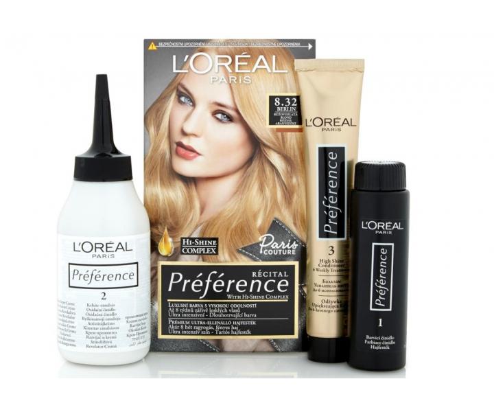 Permanentn� farba Lor�al Pr�f�rence 8.32 ru�ovozlat� blond