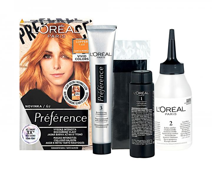 Permanentn farba na vlasy Loral Prfrence 7.432 Copper - meden