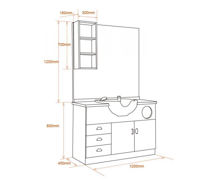 Barber obsluha so zrkadlom a umvadlom Sibel Barburys Mustang - hned/ierna