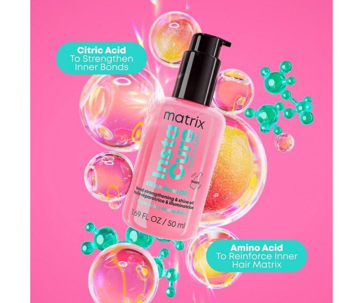 Obnovuj�ci olej pre ve�mi po�koden� vlasy Matrix Instacure Build-A-Bond Billion Bond Oil - 50 ml
