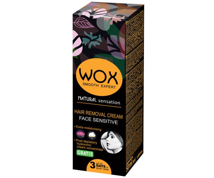 Depilan krm na tvr WOX Face Sensitive 50 ml + post-depilan krmov koncentrt zadarmo