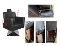 Kadern�cke barber kreslo Detail Larry - �ierne (68) - II. akos� - odreniny dreva a dierky v ko�enke