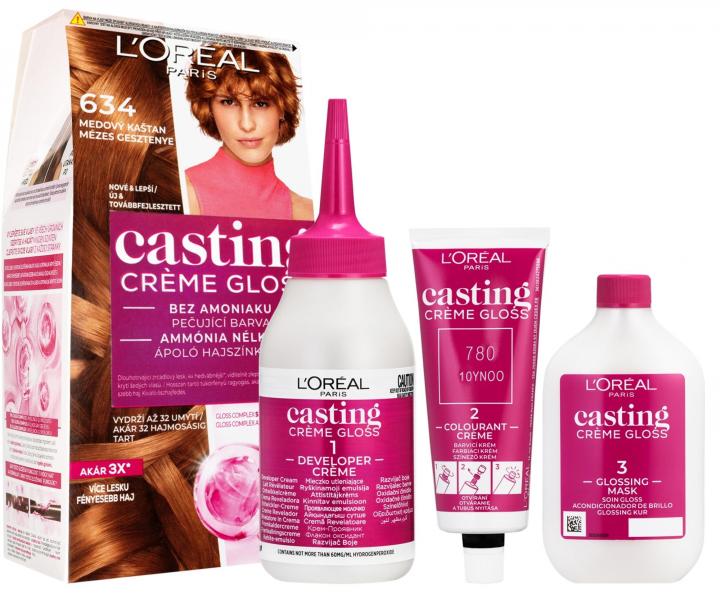 Preliv bez amoniaku Loral Casting Crme Gloss - 634 medov gatan