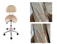 Taburet na kolieskach s opierkou Detail T2 - zlat� (76) - II. akos� - odreniny na pieste