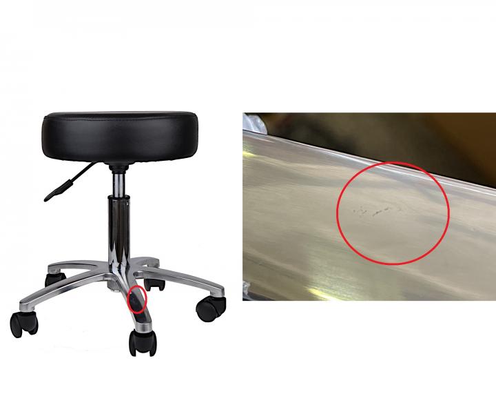 Taburet na kolieskach Detail BOB - �ierny (38) - II. akos� - odreniny na podstavci