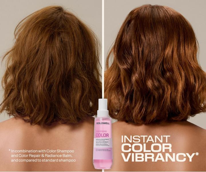 Bezoplachov� termoochrann� s�rum v spreji pre �iariv� farbu a lesk Goldwell Dualsenses Color Brilliance Serum Spray - 150 ml