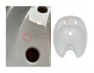 Umvadlo pre umvac box, Detail DHS-0325w - keramick, biele - II. akos - odrenina glazry