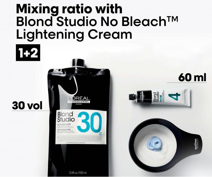 Zosvet�uj�ci kr�m na vlasy Lor�al Professionnel Blond Studio No Bleach Lightening Cream 4 - 60 ml