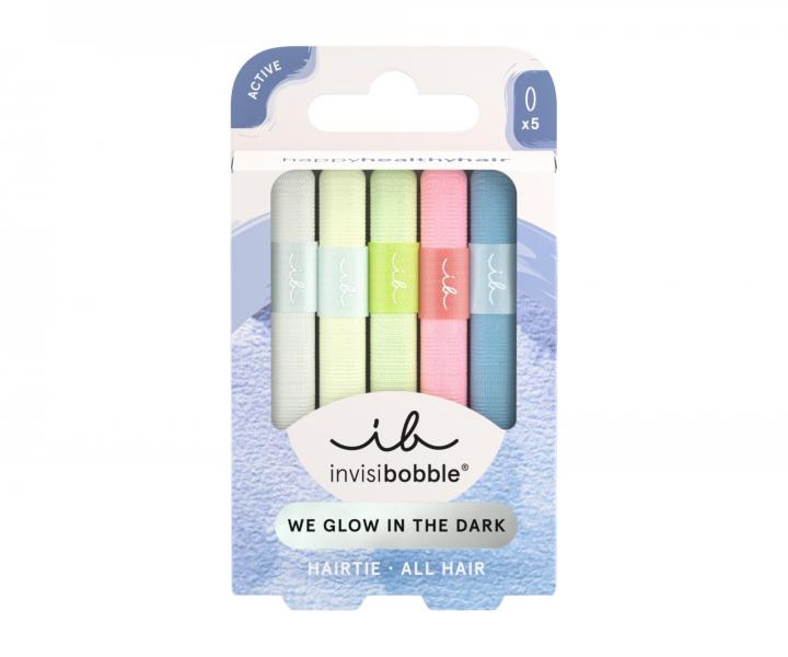 Gumi�ky do vlasov svietiace v tme Invisibobble Hair Tie Glow in the Dark - 5 ks